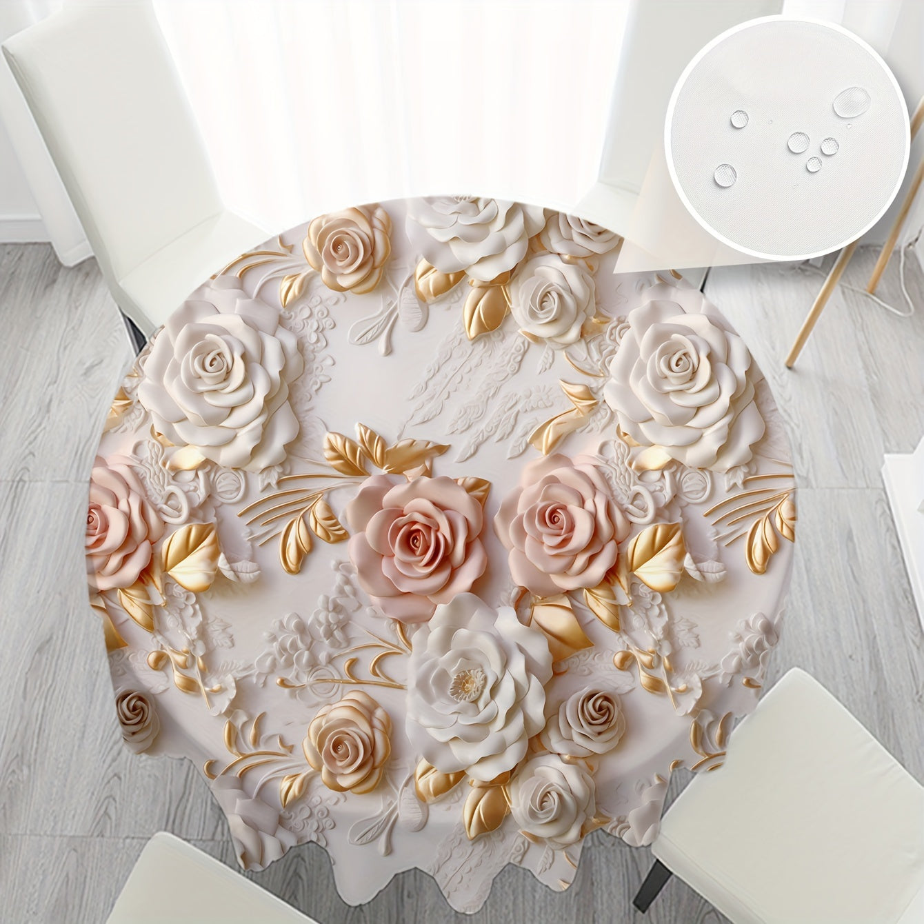 Mantel de diseño floral y de plantas para fiestas y eventos