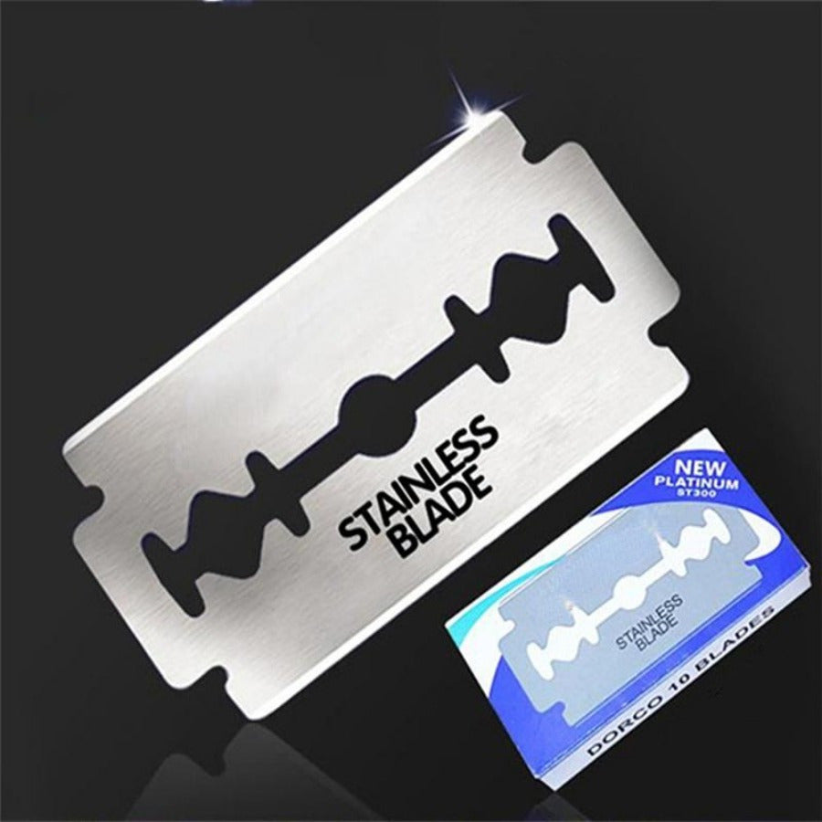Men Stainless Steel Double Sided Razor Blades Pack of 10