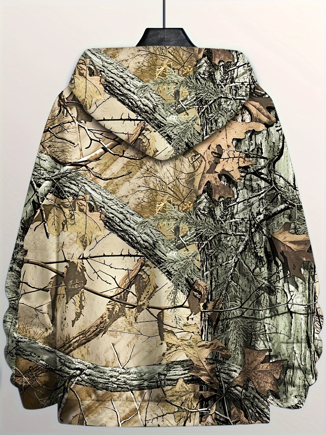 Men's Plus Size Lightweight Zip-Up Hoodie Casual Polyester for Spring Fall Winter