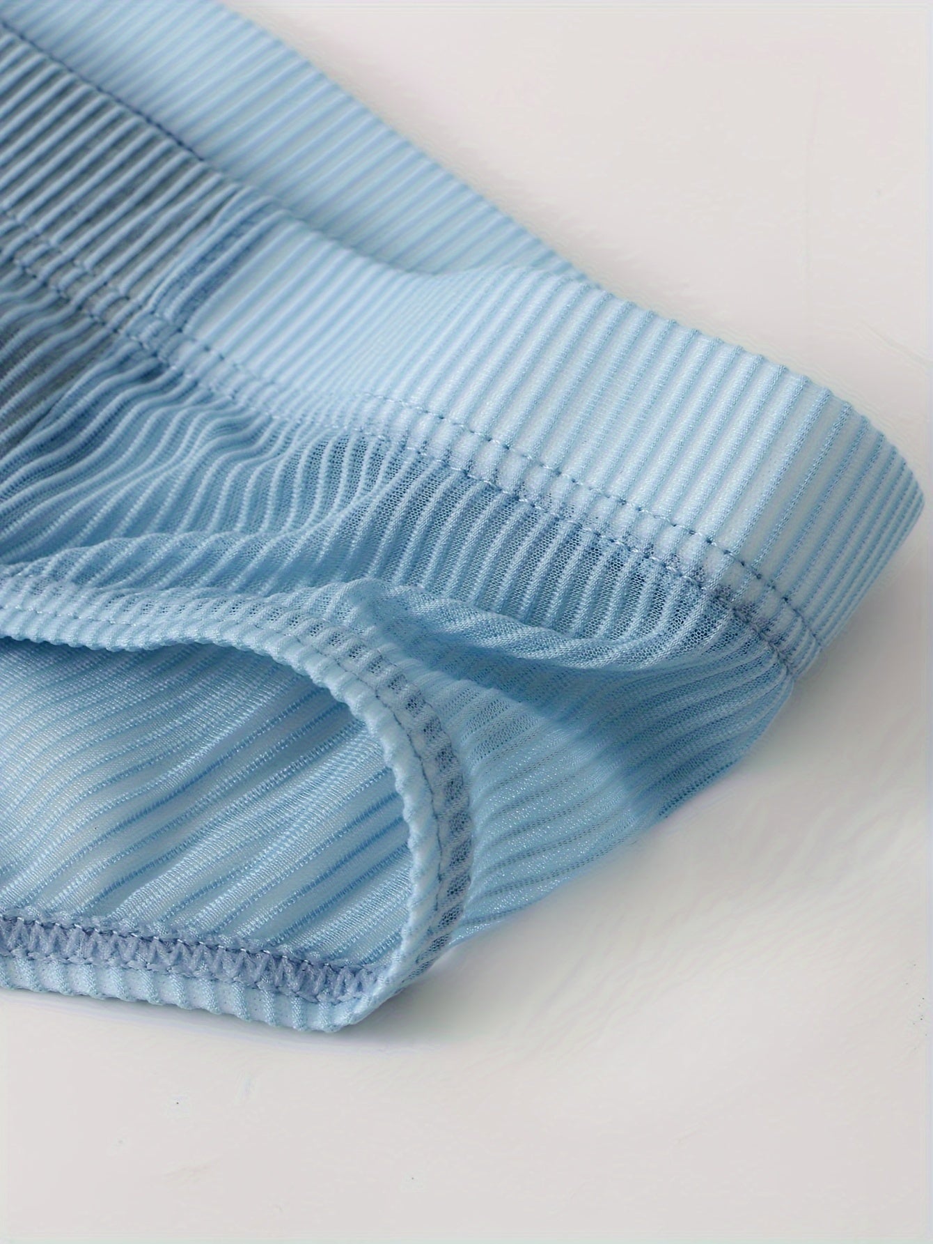 Men's Ice Silky Cool Briefs Set 3 Pack Breathable Semi-Sheer Polyester