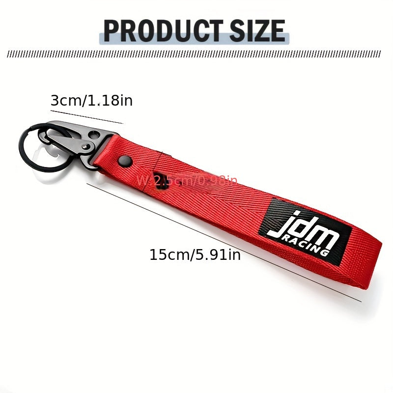 Issiq avtomobil kaliti zanjiri naylon tarmoq bilan ko‘k lentalik emblema kaliti bilan po‘lat klip bilan