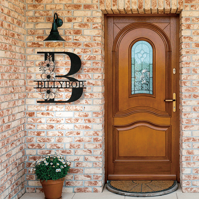 Personalized Floral Name Sign Wall Art for Home Decor and Weddings