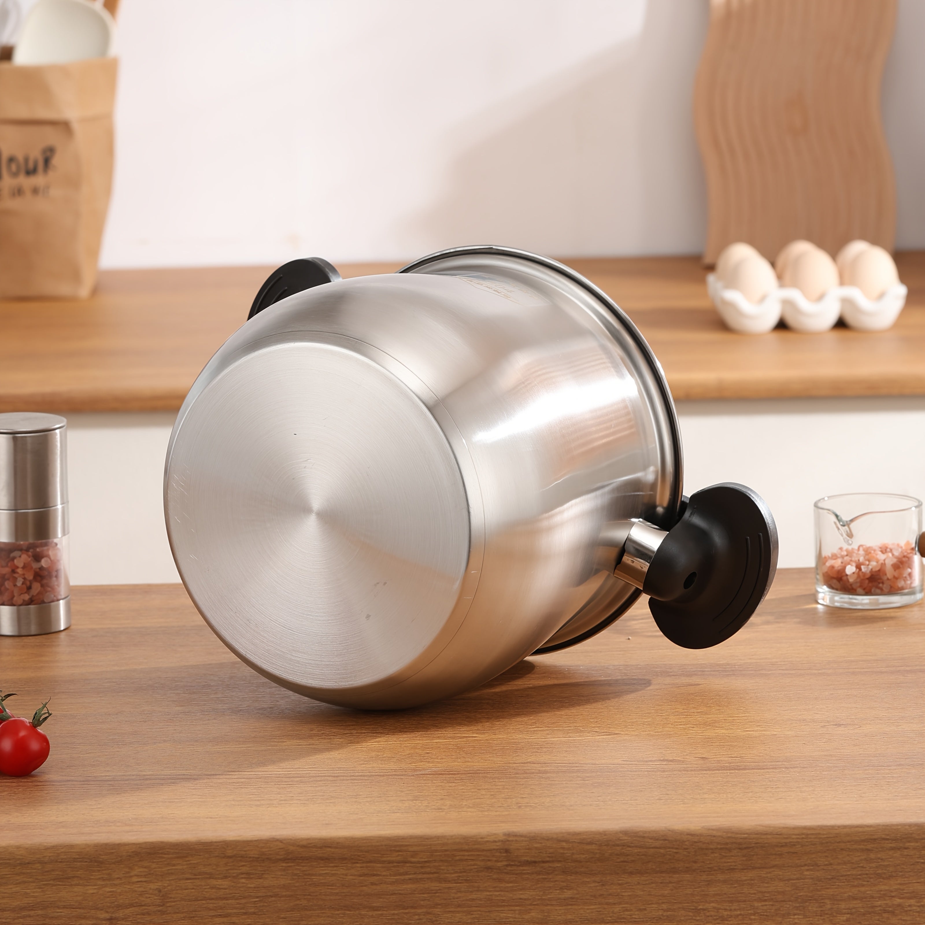 Stainless Steel Saucepan 1pc Large Capacity Non-Stick Induction Gas Stove Cooking Pot