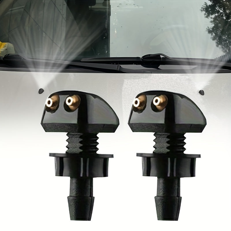 2pcs Universal Car Windshield Washer Nozzle Kit Adjustable Front Window Water Sprayer
