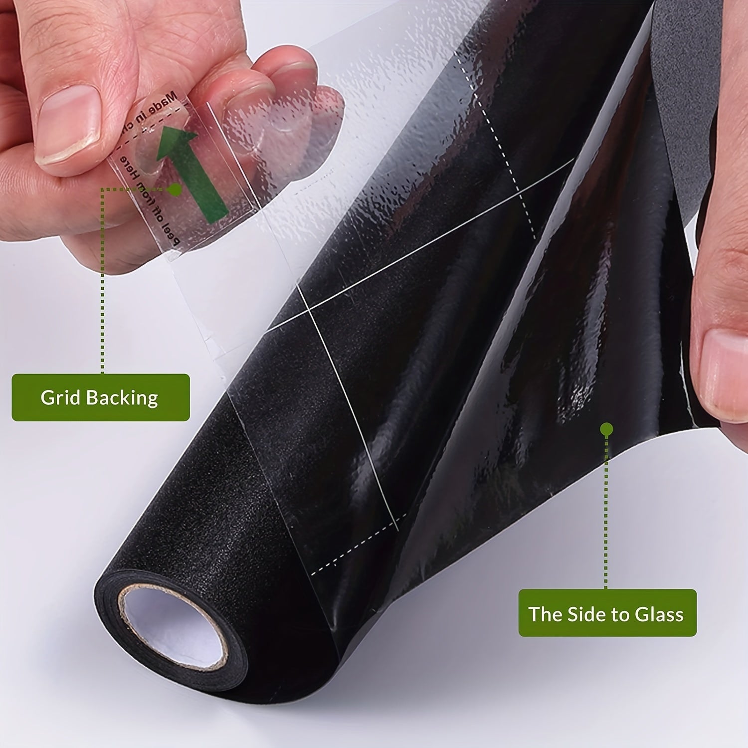 Black Frosted Privacy Window Film for Insulation Sun Protection Opaque Decor