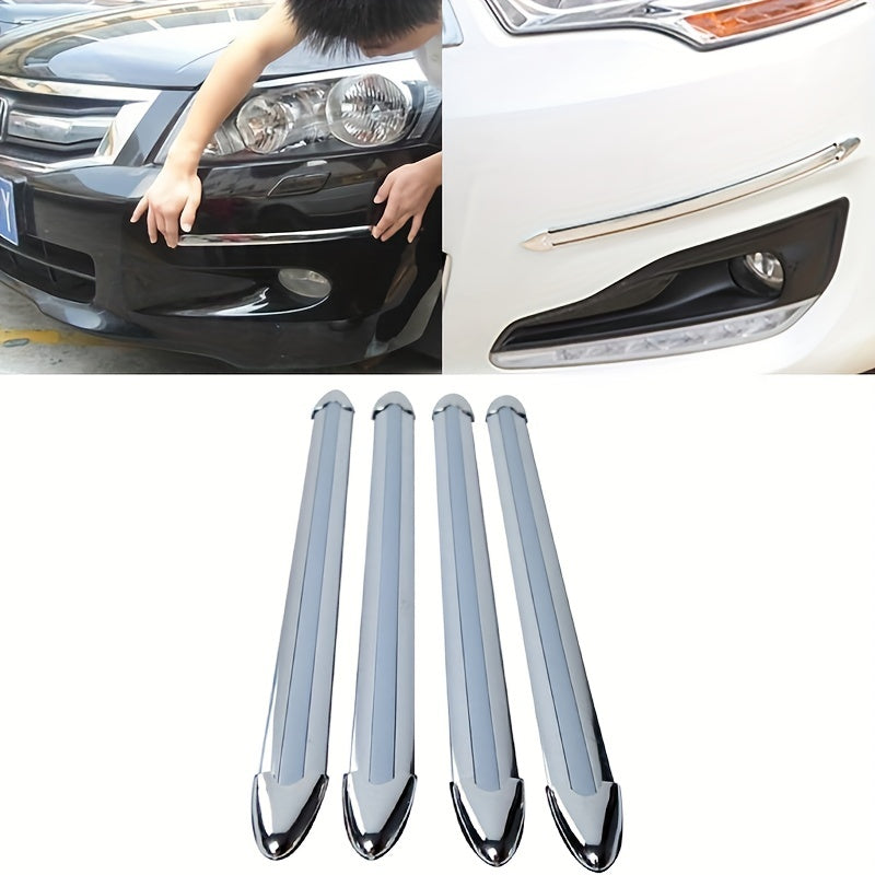 4-Pack Car SUV Edge Anti-Collision Strip Bumper Protector Durable Black