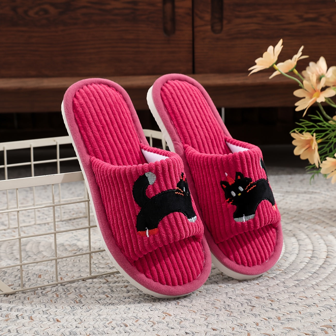 Ayollar uchun ichki chanoq poyabzal yumshoq mato qalin tag barcha mavsumlar uchun qulay