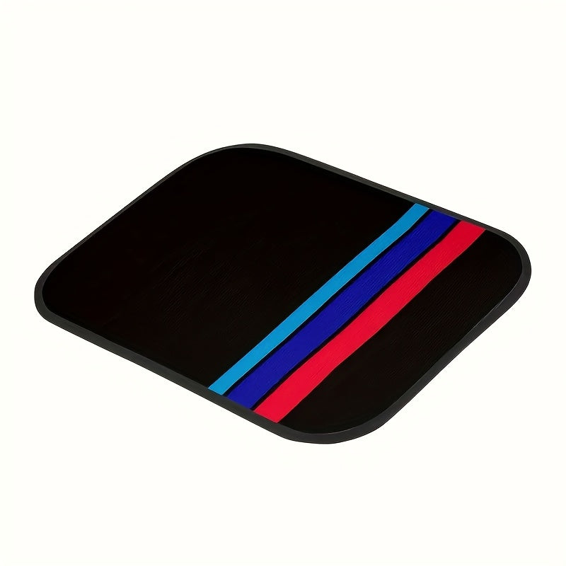 Universal Car Mats Blue and Red Striped Polyester Durable Interior Protection