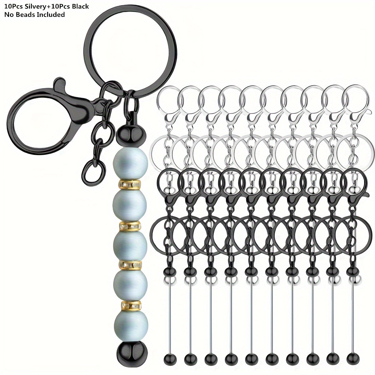 Set of 20 Gold Keychain Pendants for DIY Crafts and Gifting Valentine's Christmas Theme