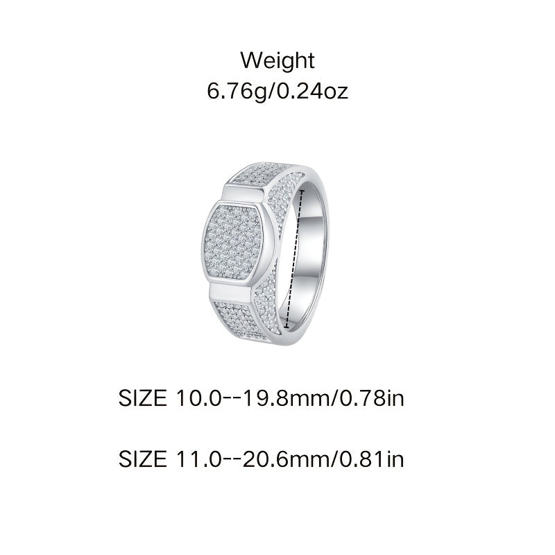 Anillo de compromiso de moissanita de 0.96ct, joyería de boda de plata de ley, discreto y elegante