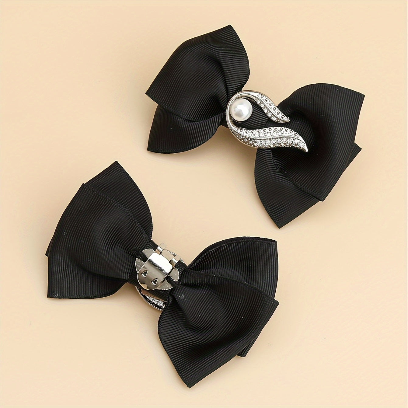 Women Retro Bow Design Detachable Shoe Buckles for High Heels Decoration