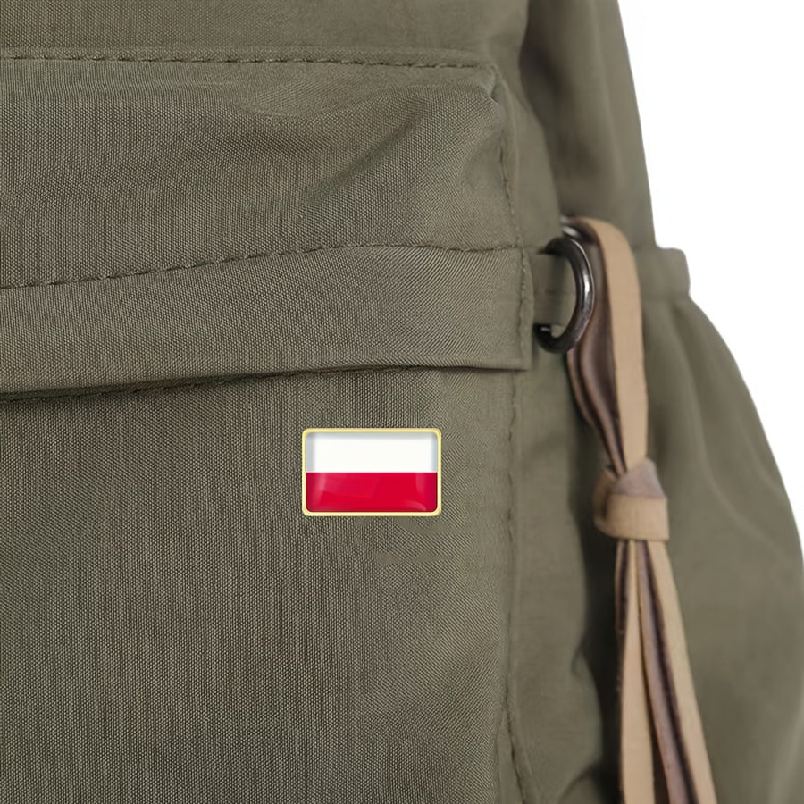 Set of 10 Polish Flag Brooch Pins Alloy National Pride Accessories for Suits and Bags