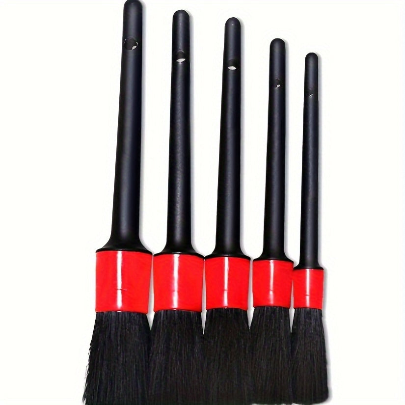 5 juegos de cepillos para lavado de autos, herramientas de limpieza de plástico suave, almacenamiento portátil