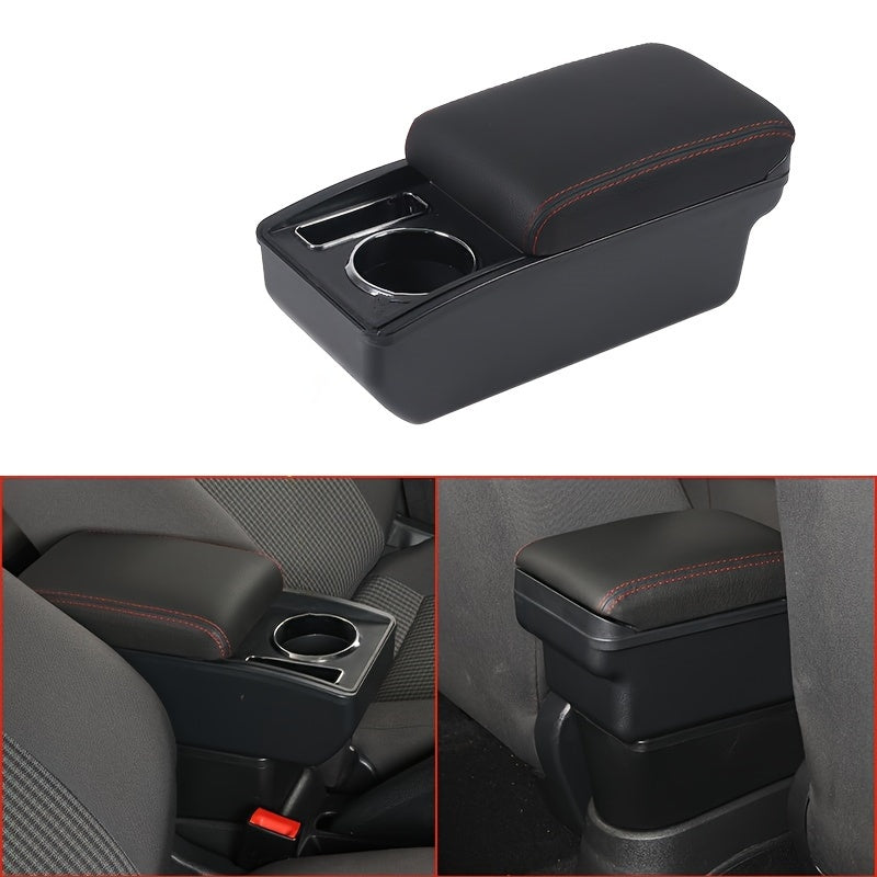 Car Interior Armrest Box Universal Fit for 15-19 Kia RIO Double Layer Storage