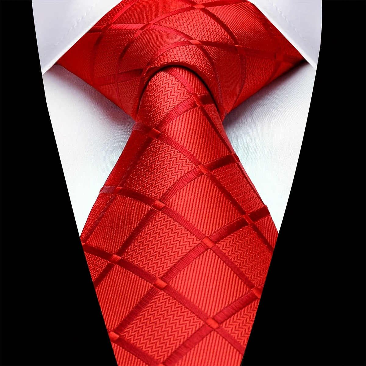 Erkaklar uchun Plaid galstuk 8cm keng, polyester, to'ylar, ziyofatlar, biznes uchun