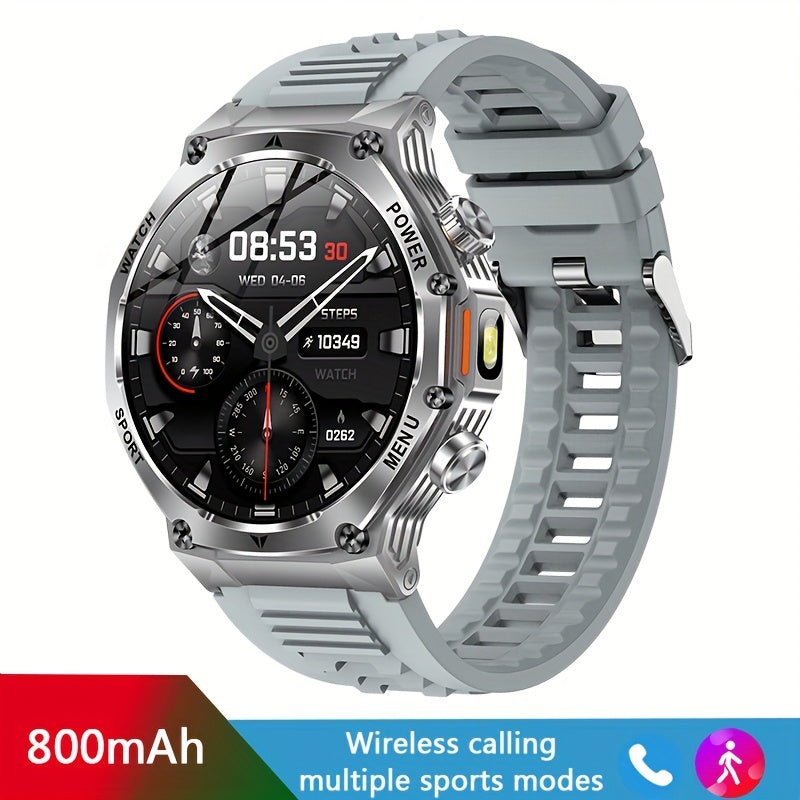 Men's Smartwatch with LED Display 4.32cm HD Screen Waterproof Fitness Tracker with Wireless Calling