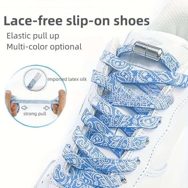 Adult No Tie Elastic Shoe Laces Pair Low Profile Easy To Wear