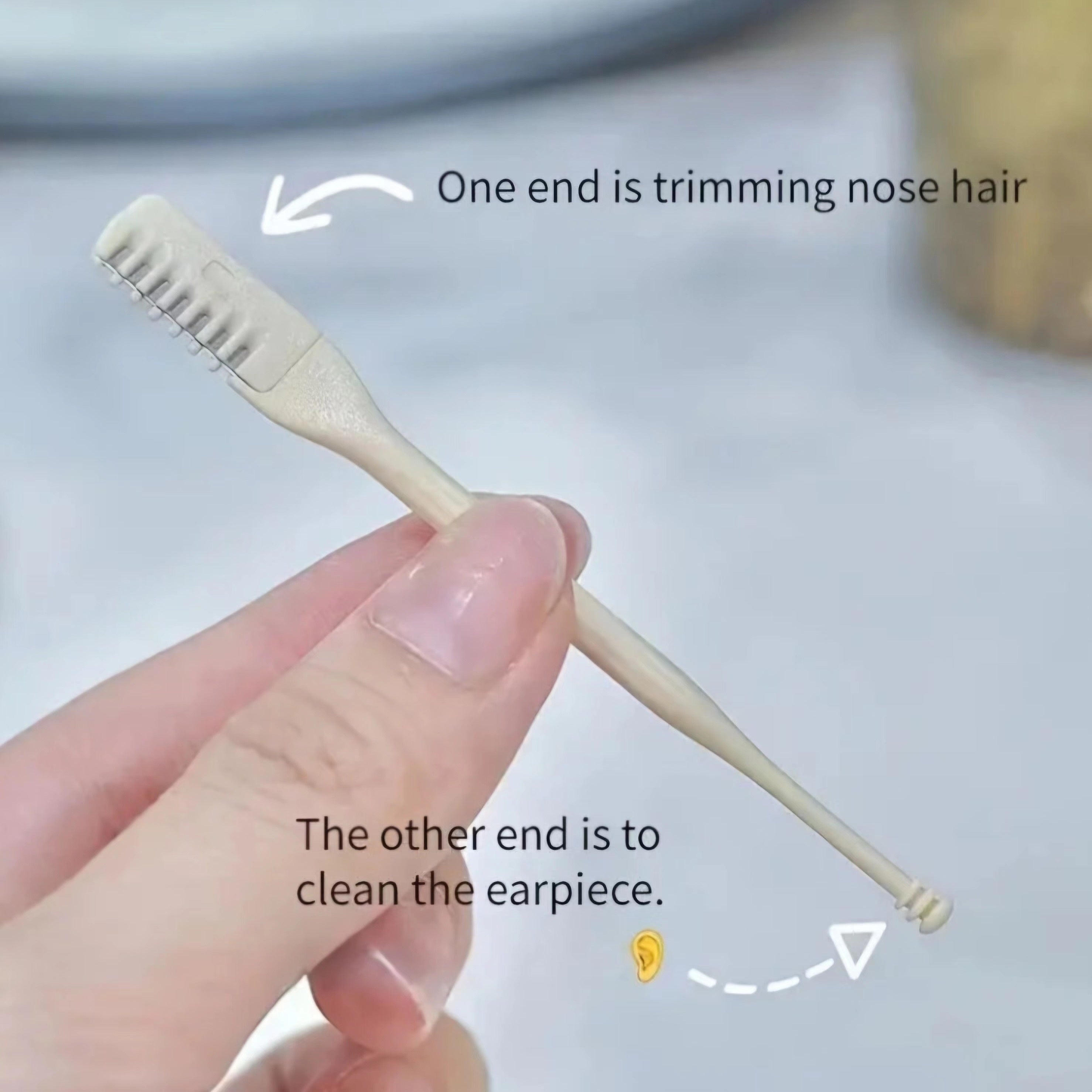 Unisex Skin-Friendly Nose Hair Trimmer Manual 360° Razor Double Head