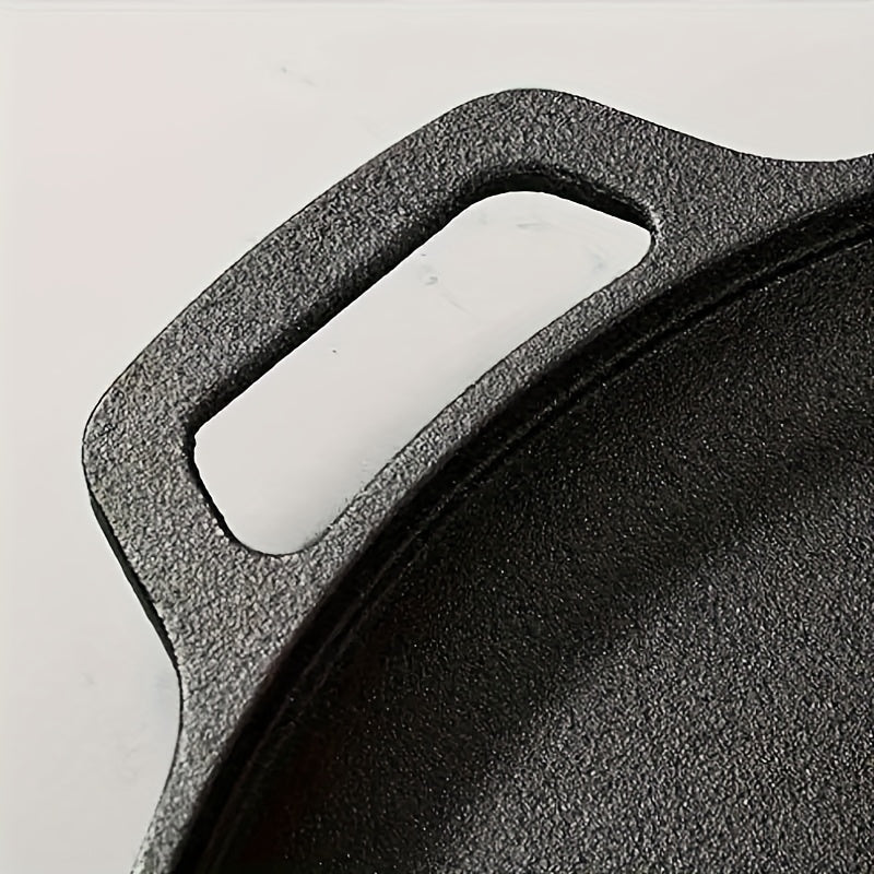 Cast Iron Skillet for Pizza Pancakes and BBQ Non-Stick Stovetop Suitable for Home and Outdoor Cooking