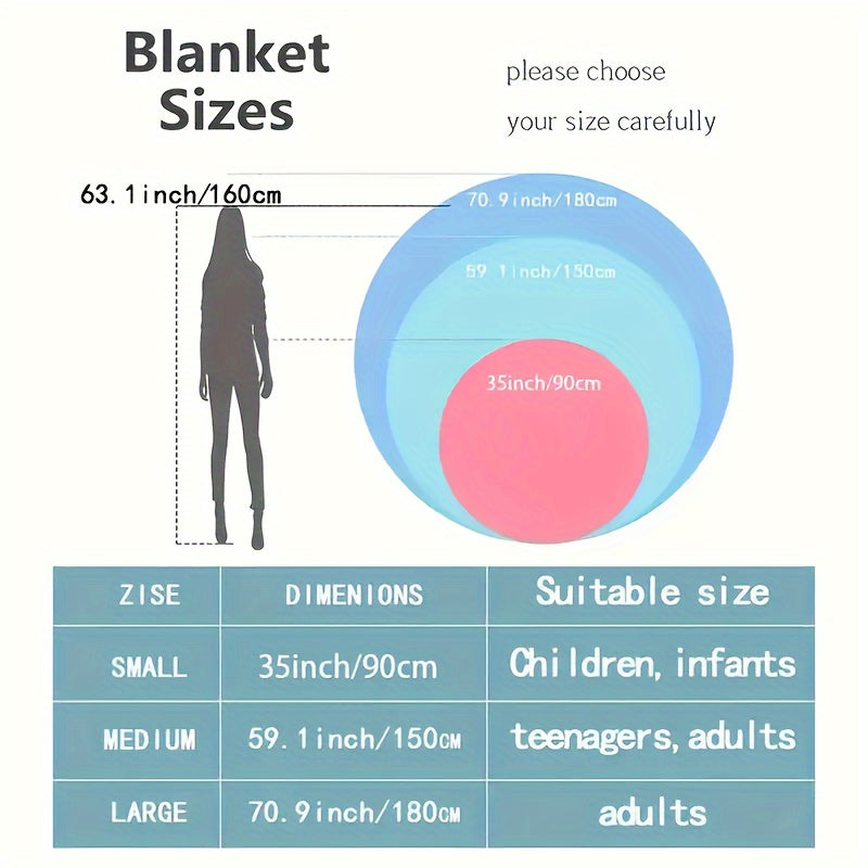 Hilarious Food Print Round Blanket for Couch, Travel, and Gift