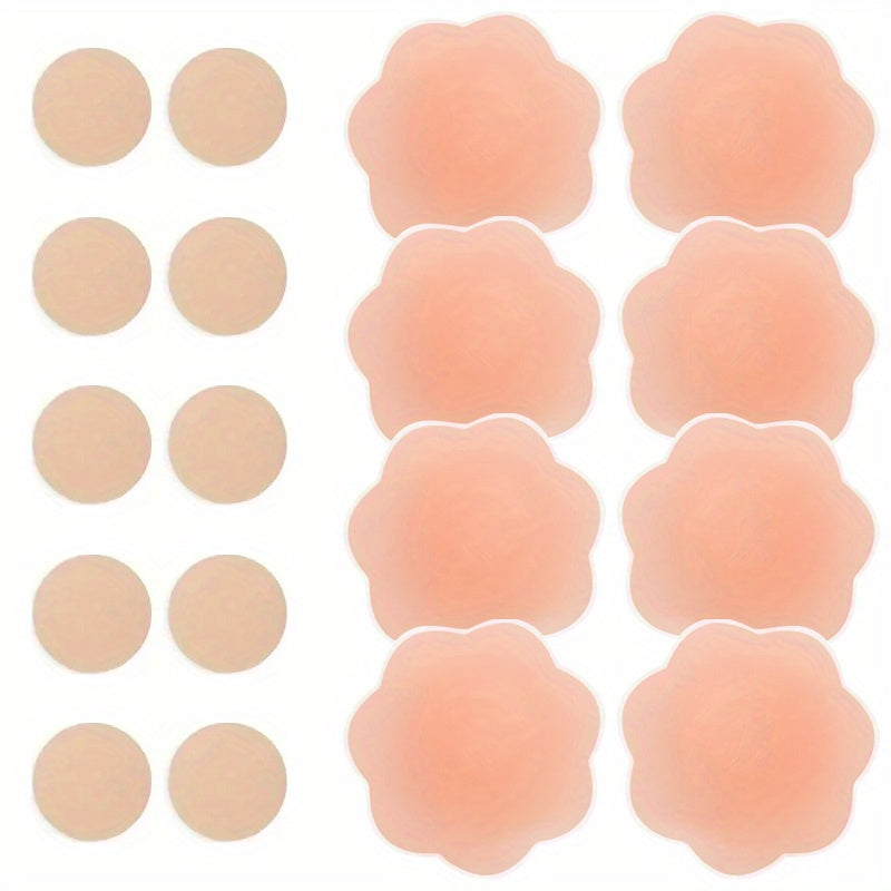 Self-Adhesive Silicone Nipple Covers 9 Pairs Invisible Strapless Breast Lift Women