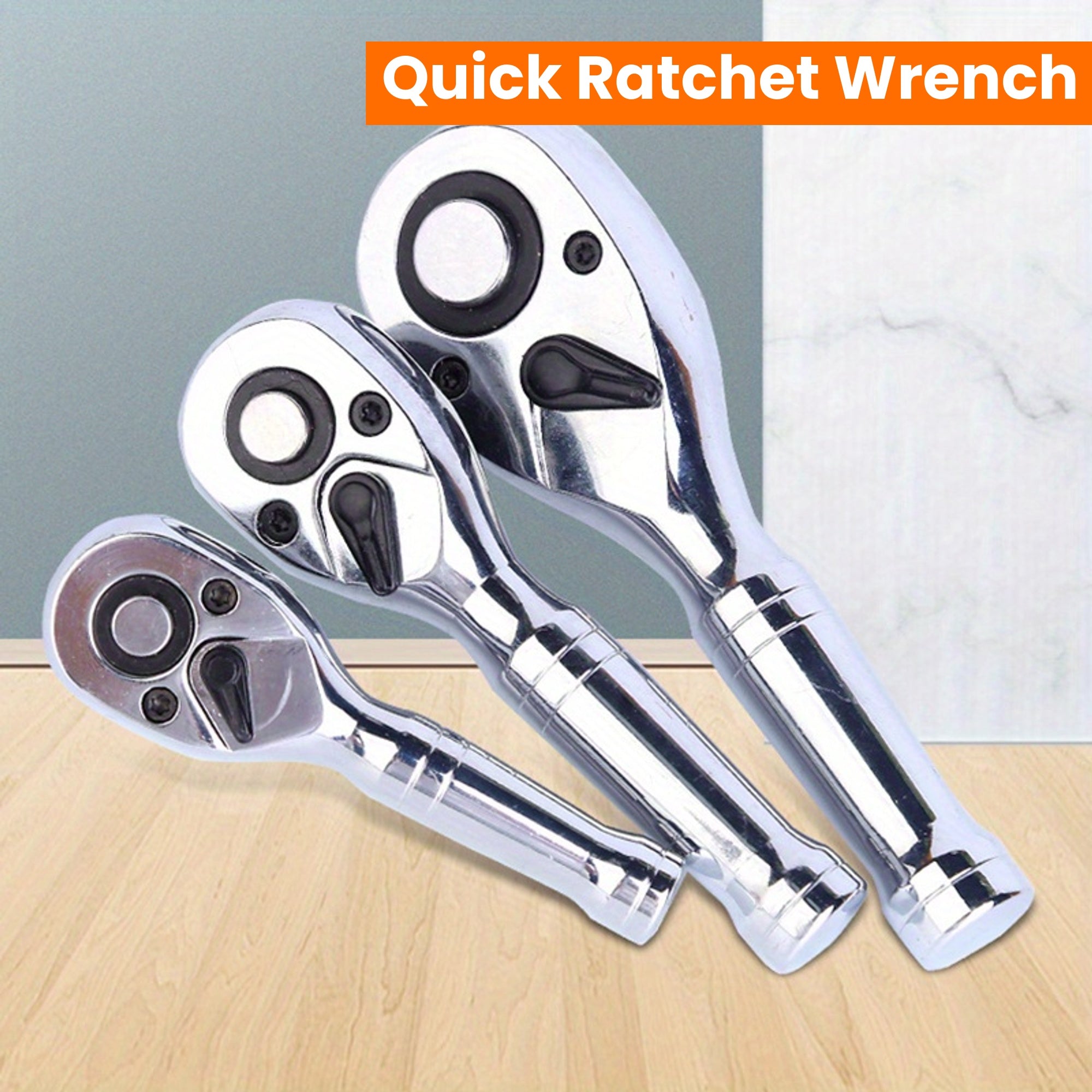 Универсальный инструмент для фиксации, автосервисный трещоточный ключ с 72 зубцами и быстросъемным держателем