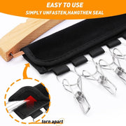 Polyester shlyapa tutqichlari to'plami 2 ta, 20 ta zanglamaydigan po'lat kliplar bilan, shlyapa, paypoq, galstuk uchun