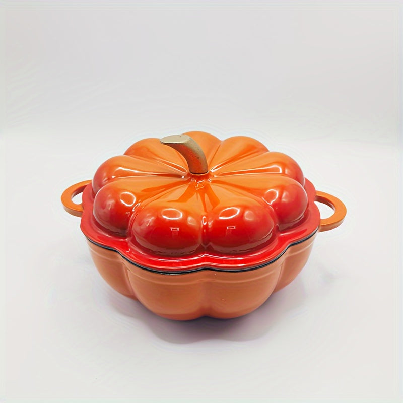 Qopqoq bilan qozon - Qovoq shaklidagi, 19.81 sm o'lcham, yopishqoq qoplama, induksiya va gaz pechlari bilan mos, sho'rva va qaynatmalar tayyorlash uchun ideal