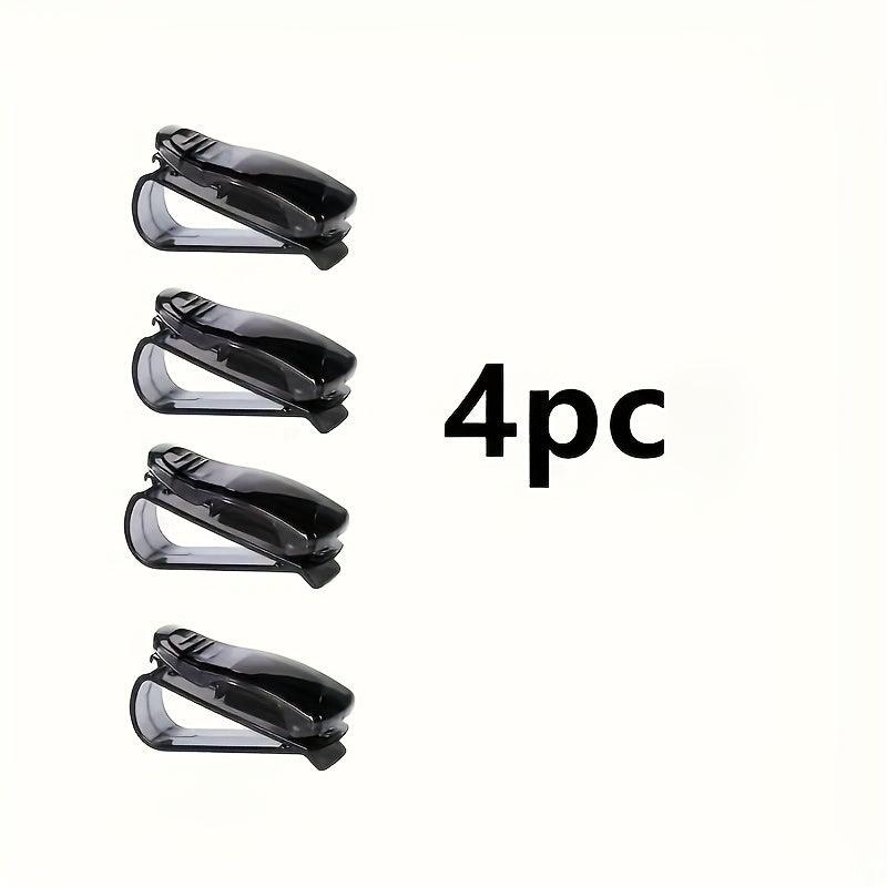 Universal Car Sun Visor Clip Set ABS Glasses Holder Card Storage Organizer