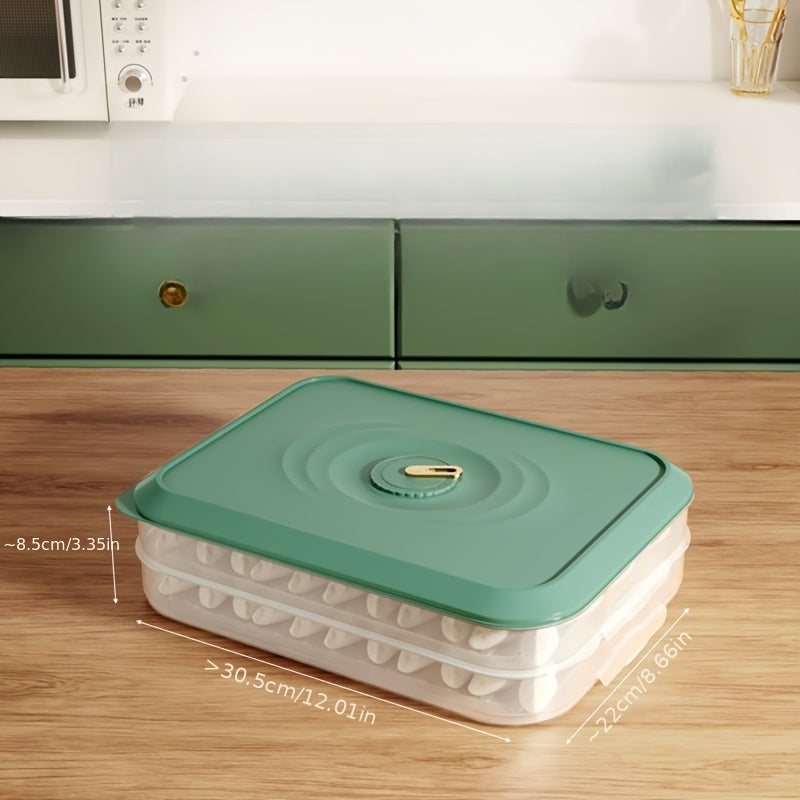 Caja de almacenamiento para dumplings, 3/4 capas, recipiente sellado para congelador, gran capacidad