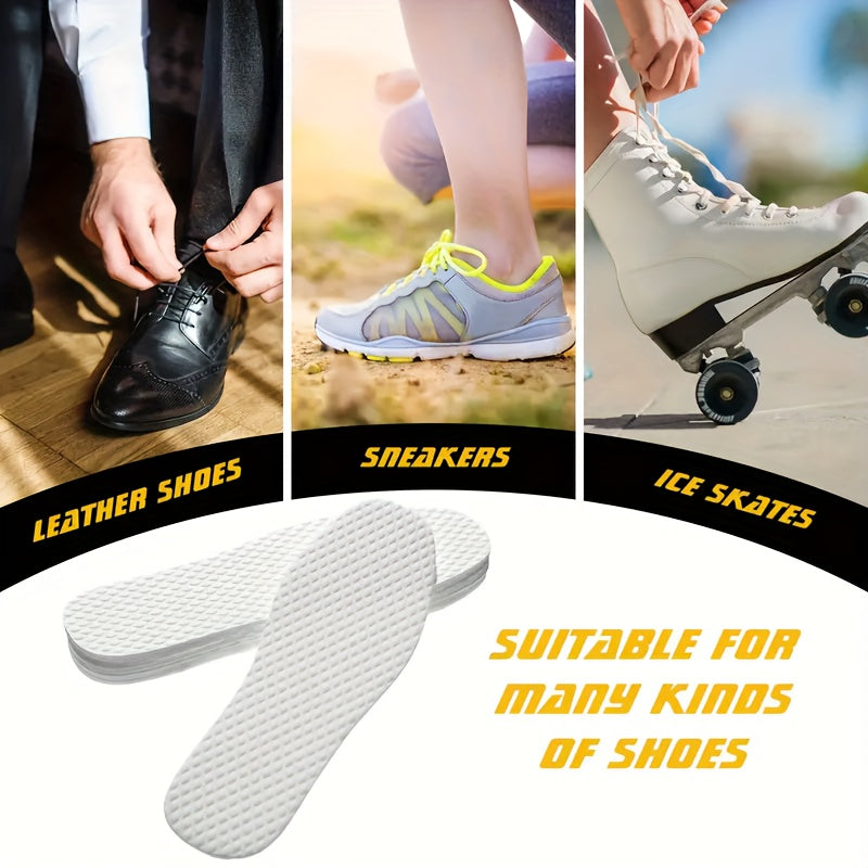 20 Pcs Breathable Insoles for Men and Women Shock-Absorbing Odor-Resistant