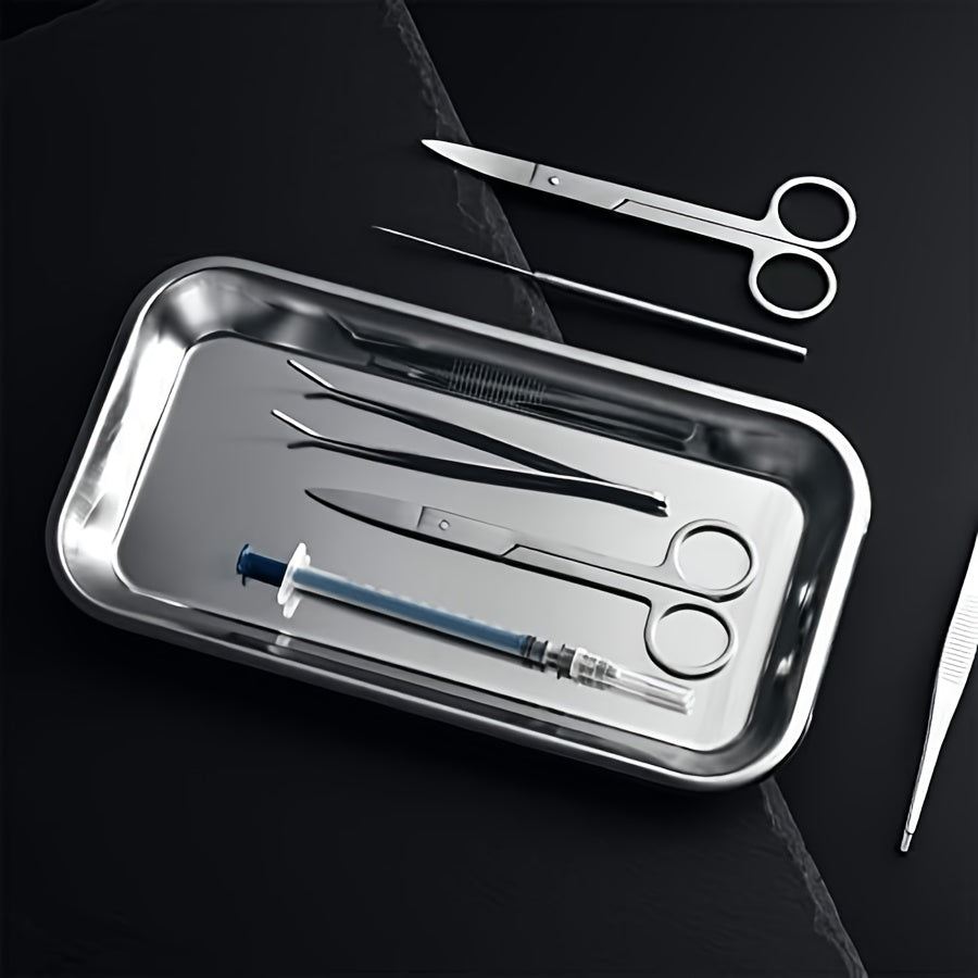 Set of 3 Stainless Steel Surgical Trays for Labs and Tattoo Tools