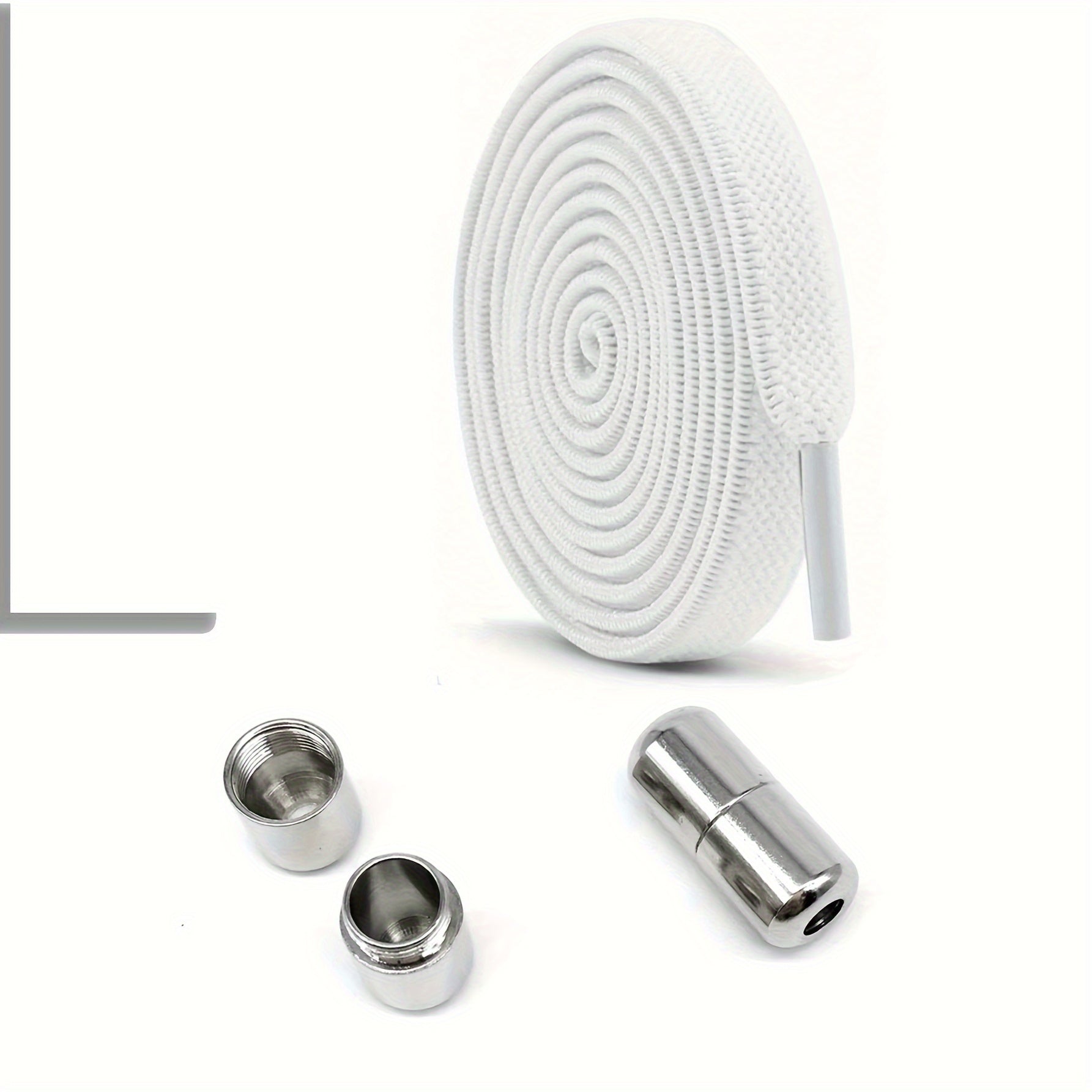 Elastic No-Tie Shoe Laces for Adults with Golden Capsule Buttons