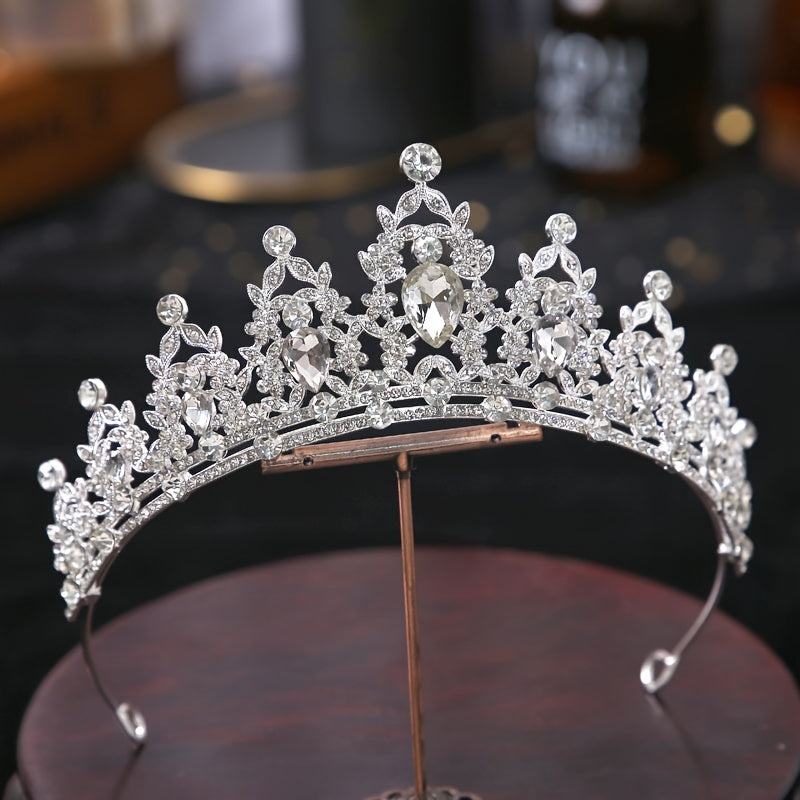 Alloy Tiara with Rhinestones for Weddings and Special Occasions