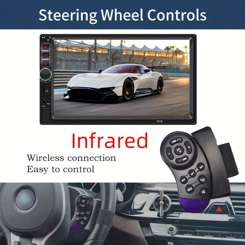 17.78cm HD Avtomobil Stereo Bosh ekran Android Auto CarPlay GPS Aux USB Rul boshqaruvi uchun simsiz ulanish