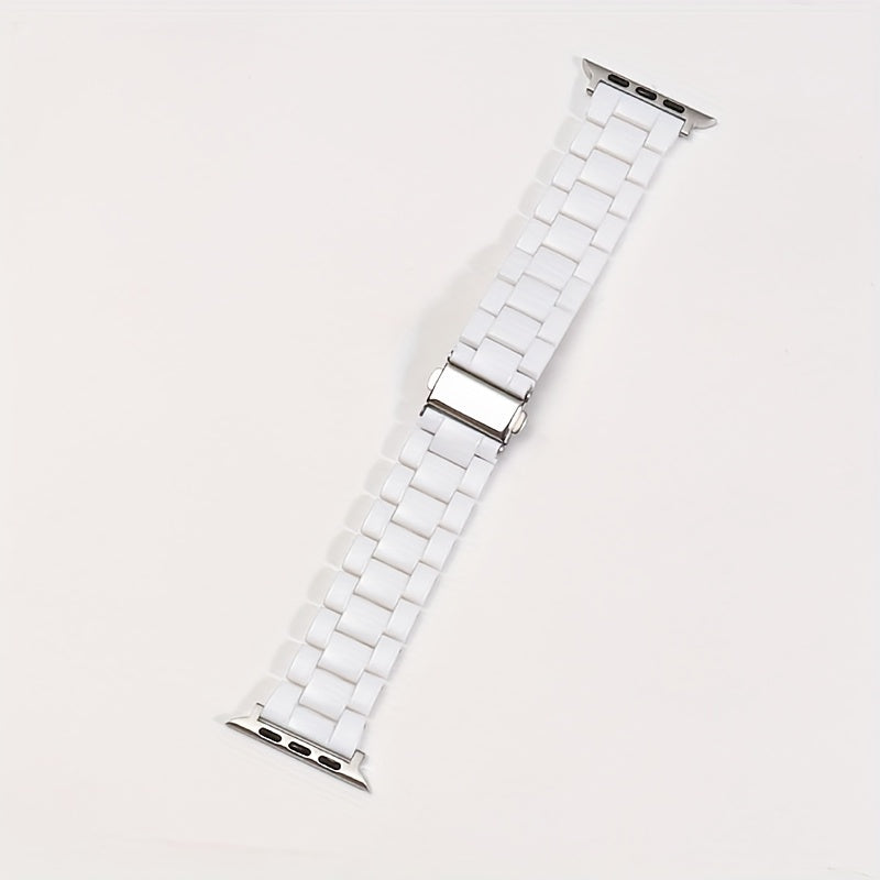 Suv o'tkazmaydigan kamalak rangli qatron soat tasmasi Apple Watch S1-S10 bilan mos keladi, kengaytiriladigan qopqoq, 38-49mm dialga mos keladi, batareyasiz.