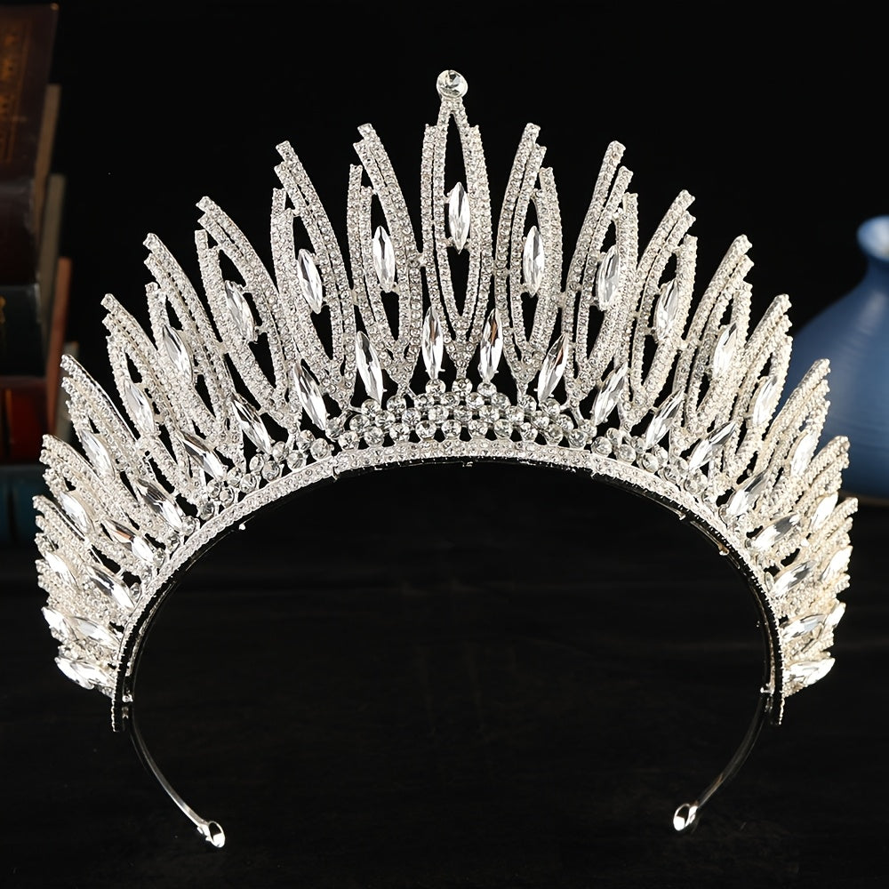Rhinestone Crown Bohemian Style Wedding and Party Headpiece