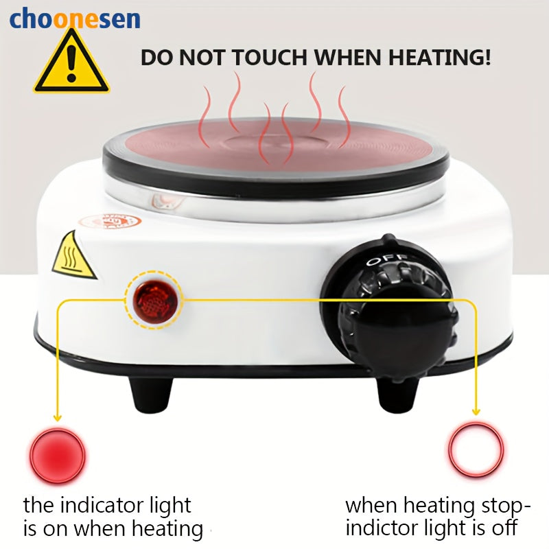 Компактная белая электрическая плита с регулируемым контролем температуры для кемпинга, путешествий и домашней готовки 220В-240В портативная