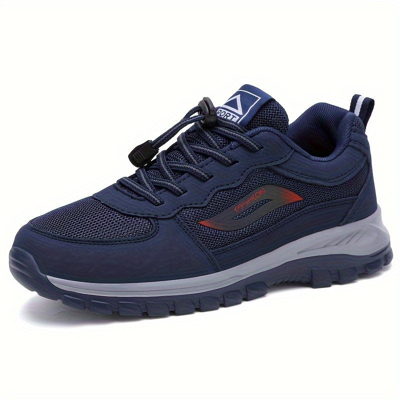 Men's Breathable Fabric Casual Sneakers with Adjustable Buckle Non-Slip Outsole