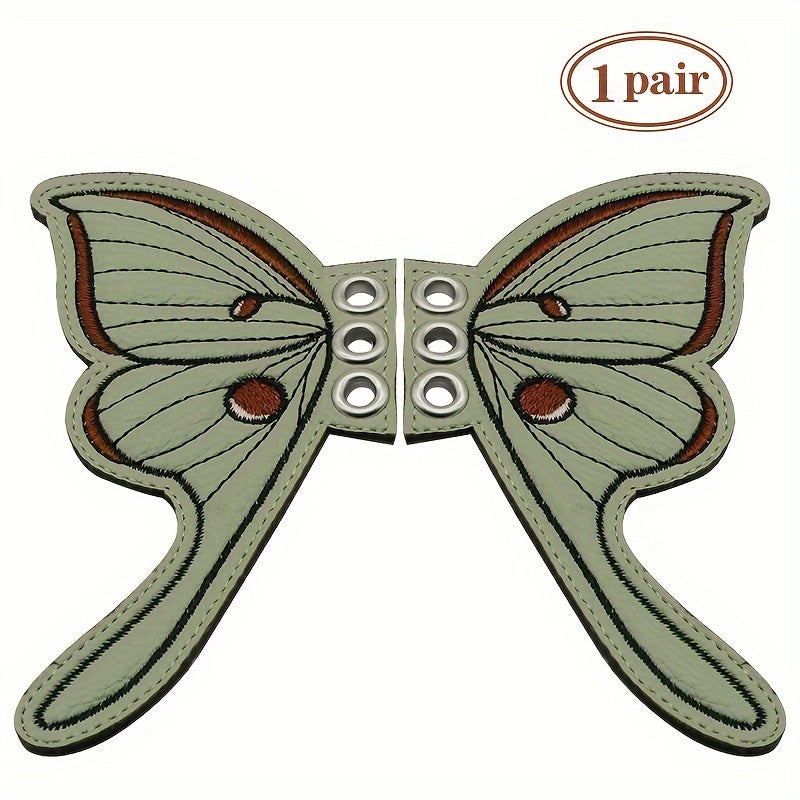 Light Green Butterfly Wing Shoe Charms for Sneakers and Boots