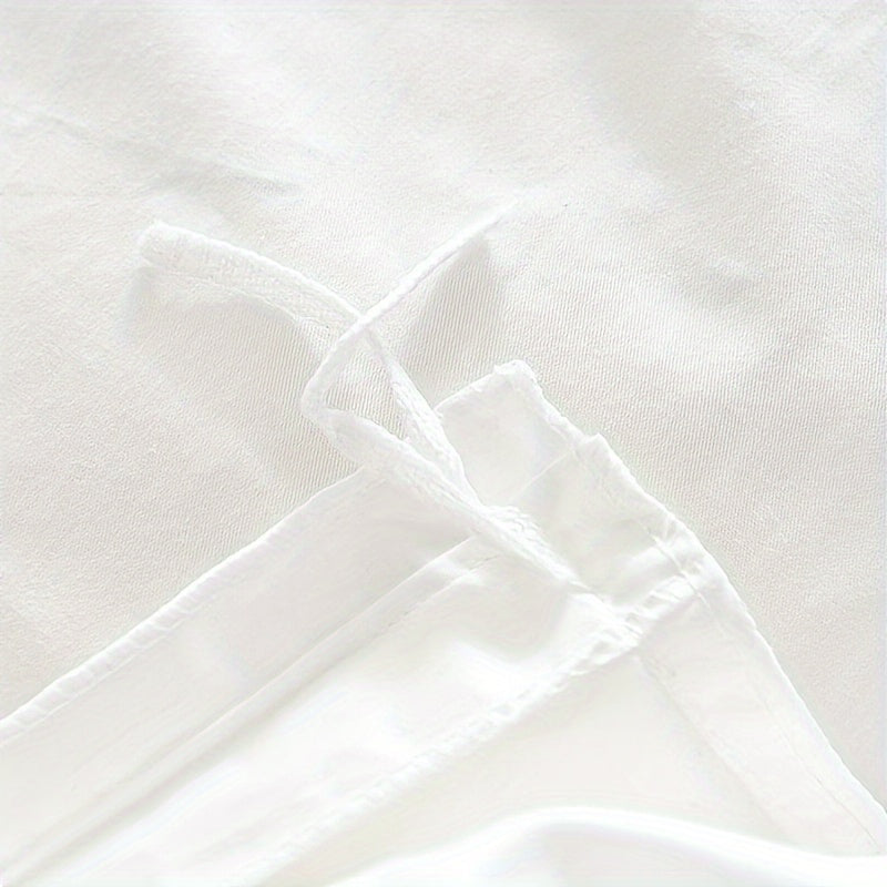 Set of Three Satin Duvet Cover and Pillowcases Solid Color Bedding Set