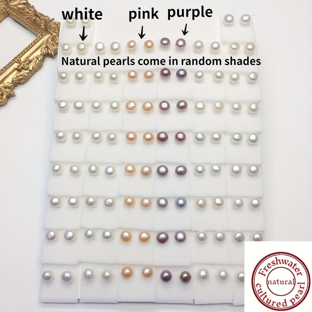 Tabiiy shaffof suvli marjonli sirg‘alar 7-8mm Minimalist zargarlik kundalik kiyim va sovg‘alar uchun