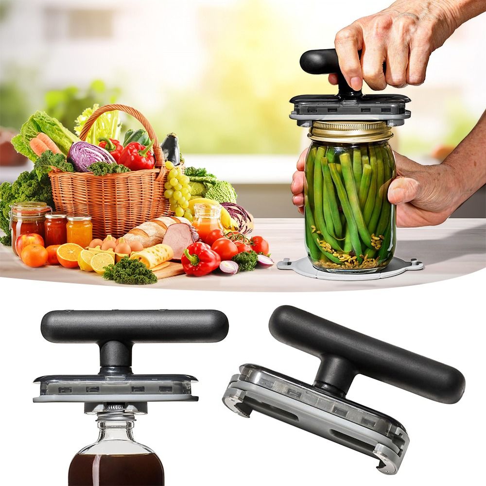 Adjustable Manual Jar Opener Kitchen Tool for Easy Lid Removal Plastic