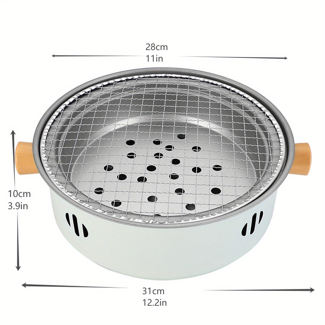 Stainless Steel Charcoal Grill Set for Indoor Outdoor BBQ Fire Pit Camping