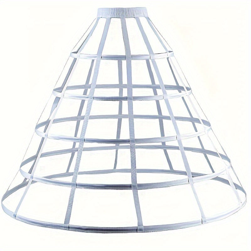 Black and White Hollow-Out Birdcage Petticoat for Wedding Gown and Dress Support