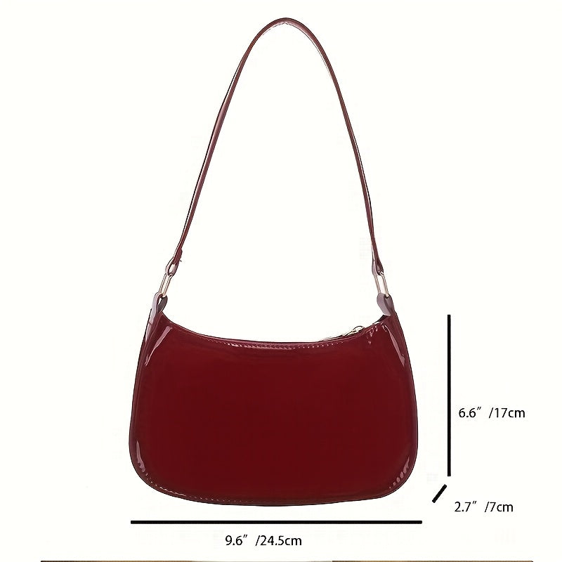 Ayollar uchun modali yelka sumkasi, xavfsiz fermuari, telefon cho'ntagi va mustahkam yelka tasmasi bilan, qizil/qora rangda, mukammal sovg'a tanlovi.