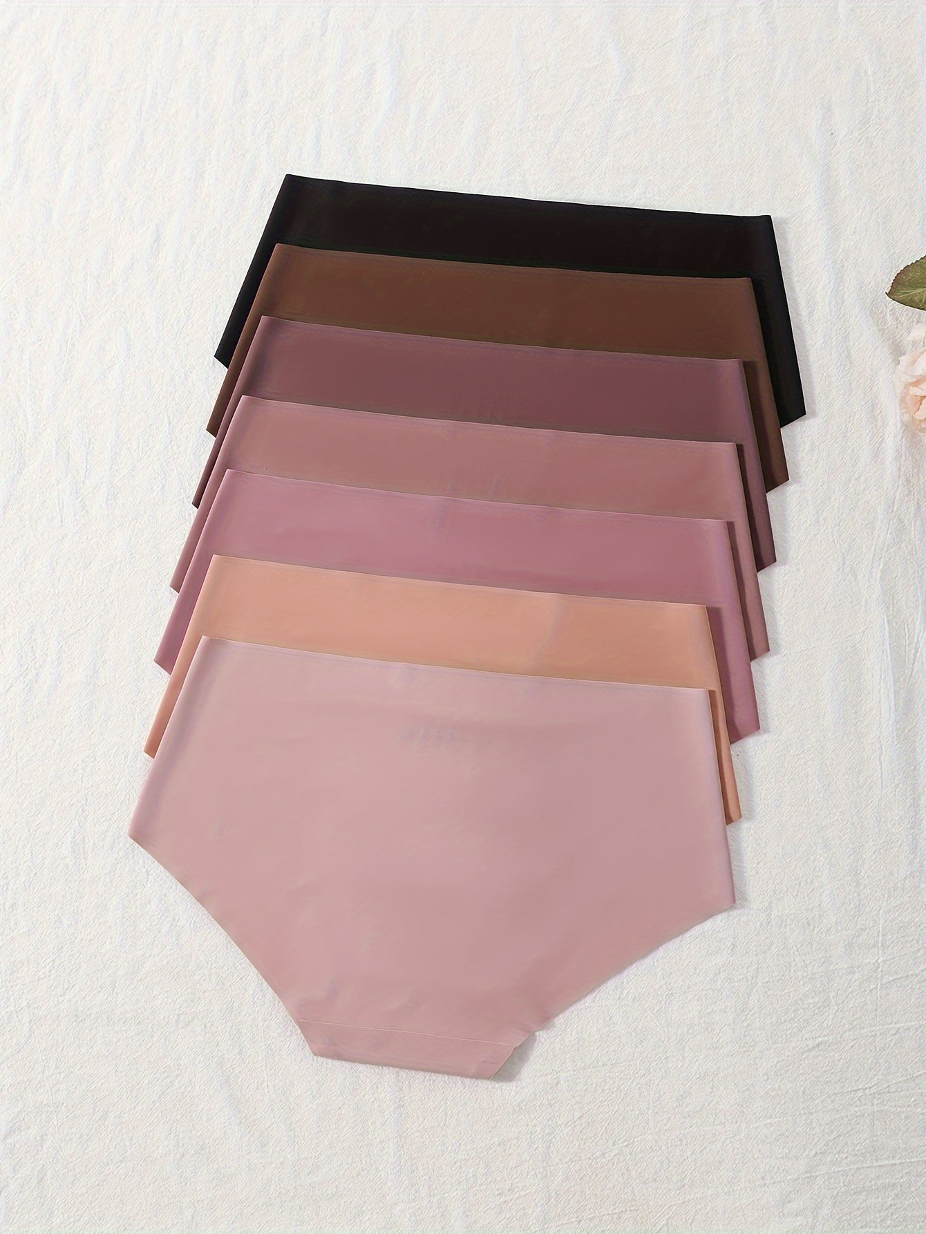 7-Piece Seamless Briefs for Women Breathable Stretchy Solid Color Underwear