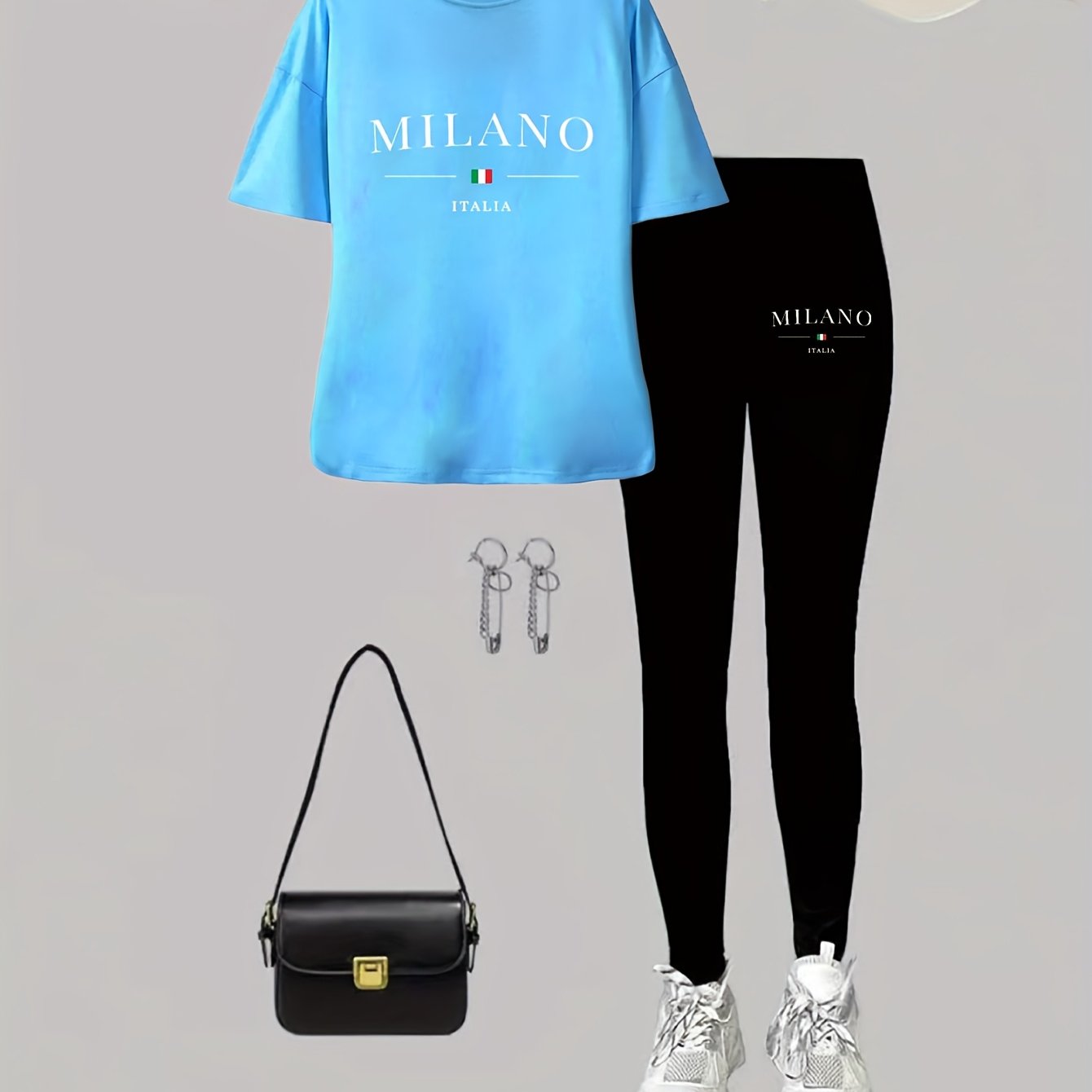 Women's Pink Sports Shorts Set Large Size Elastic Casual 2pcs