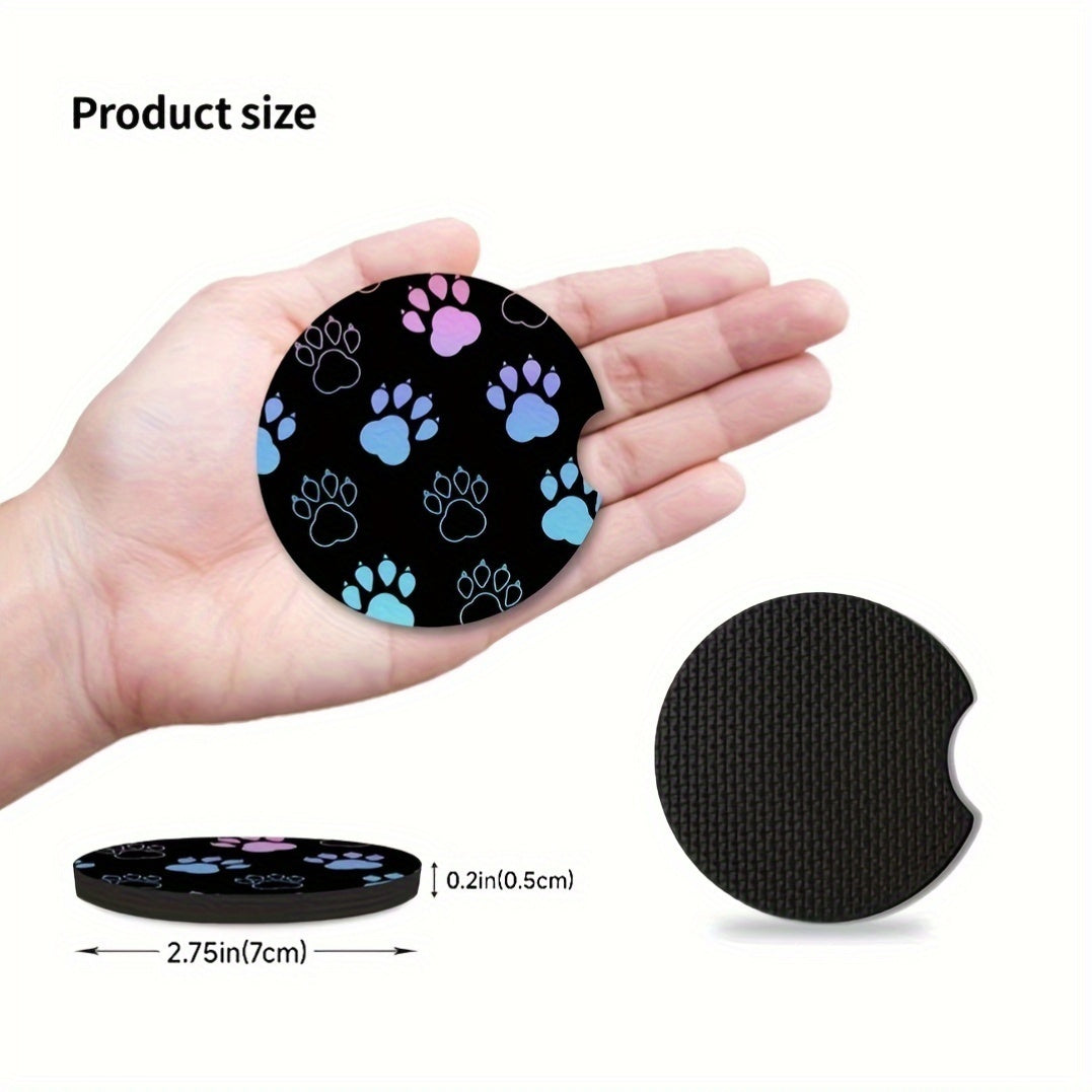 2 ta avtomobil stakan tutqichlari uchun qopqog'i, singdiruvchi rezina, sirpanmaydigan, piyoda izlari bilan