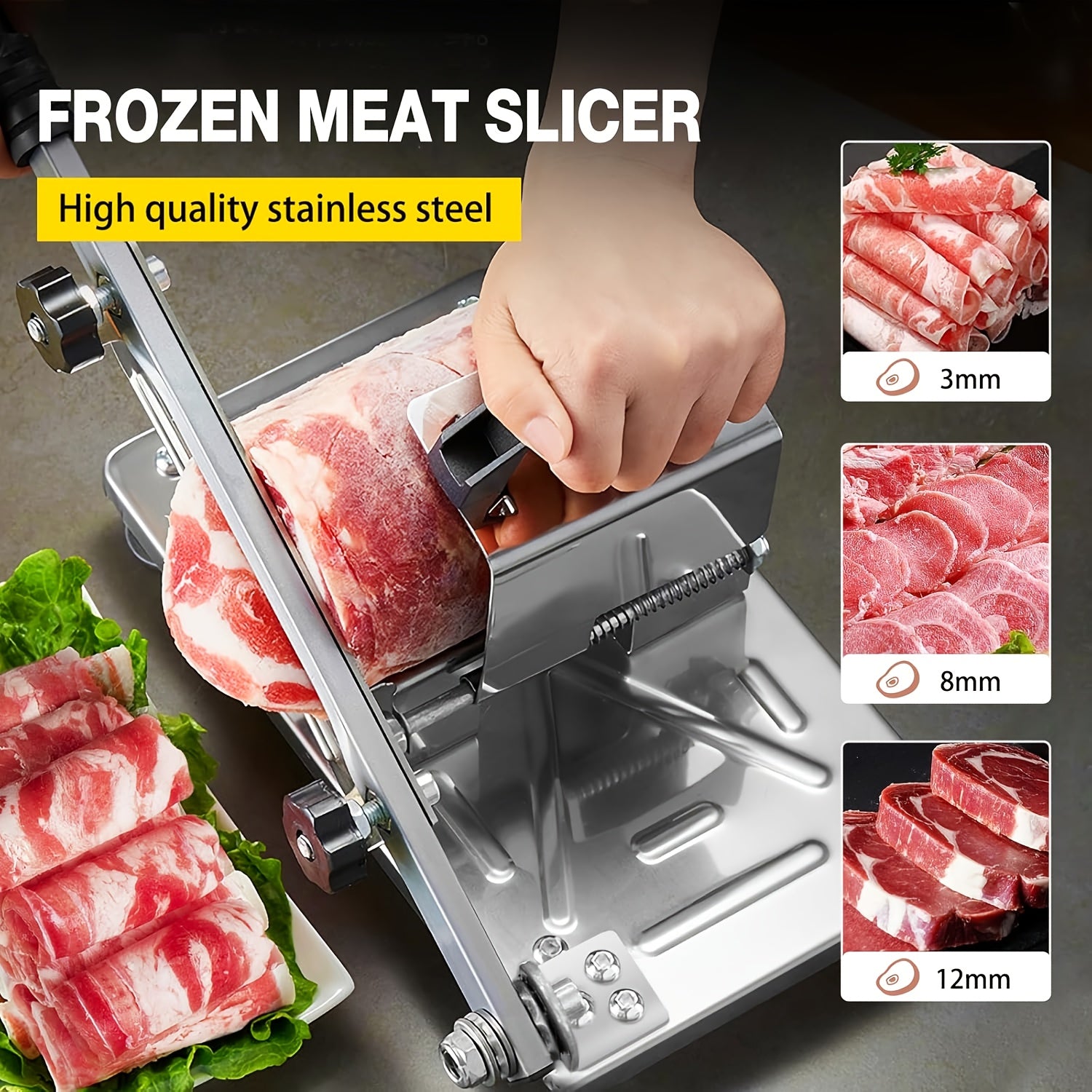 Stainless Steel Beef Slicer for Kitchen Food Preparation